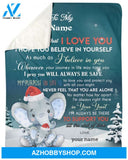 Personalized Elephant, Special Gift For Your Granddaughter Blanket Unique Gifts