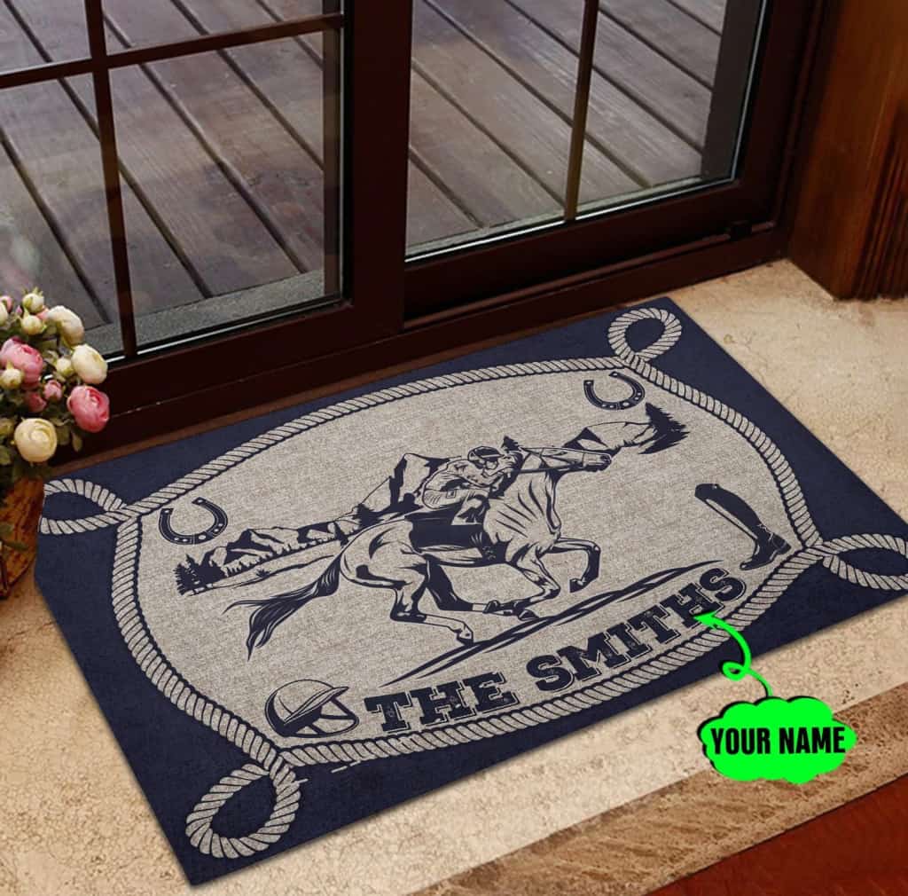Personalized Endurance Racing Custom Name Doormat Welcome Mat