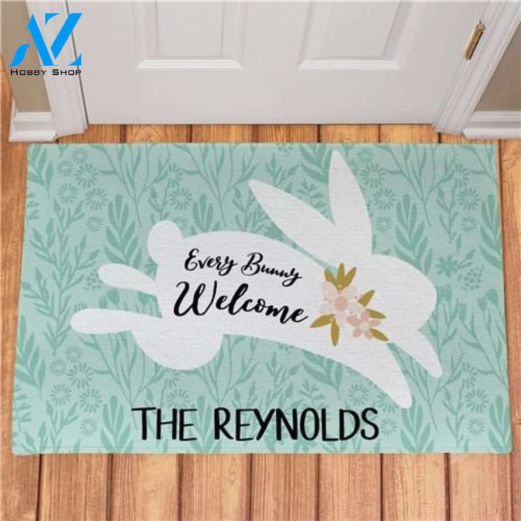 Personalized Every Bunny Welcome Doormat