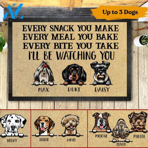 Gosszy - Personalized Every Snack You Make Cartoon Dog Printing Doormat, Customize Dog Breeds, Dog House Doormat, Dog gift, Dog Name Doormat, Custom dog,Funny Dog Doormat for Dog Lover