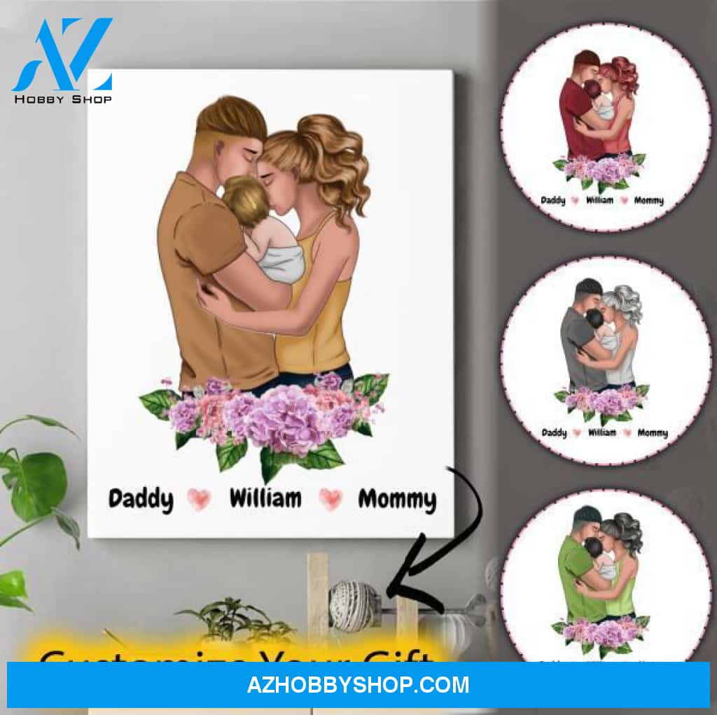 Personalized Family Canvas Art - Cool Family Gifts - Family Love Canvas Wall Art
