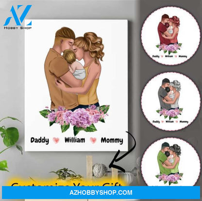 Personalized Family Canvas Art - Cool Family Gifts - Family Love Canvas Wall Art