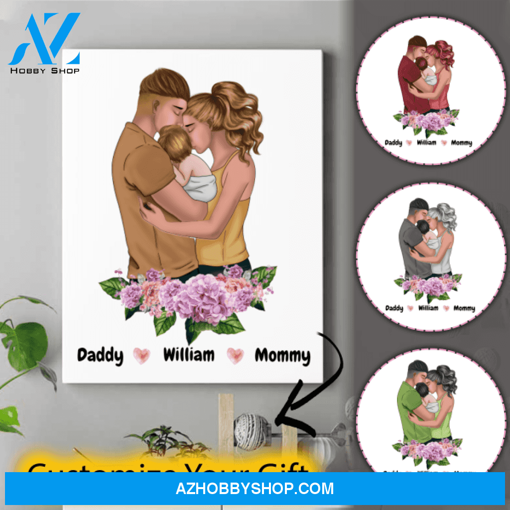 Personalized Family Canvas Art - Cool Family Gifts - Family Love Canvas Wall Art