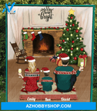 Personalized Family Christmas Gifts For The Whole Family Blanket - Parents With 1 Kid - Merry and Bright