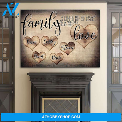 Personalized Family Love Premium Canvas