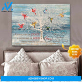 Personalized Family Name Canvases Cardinal and Hummingbird and a whole lot of love Wall Art Decor