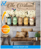 Personalized Family Name Hummingbird Wall Art Canvas