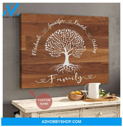 Personalized Family Name Wall Art Canvas