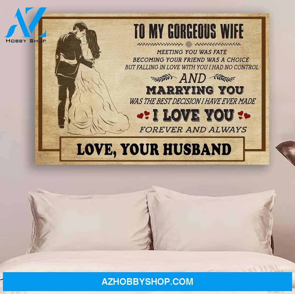 Personalized Family Poster - To Gorgeous Wife - Meeting You Posters