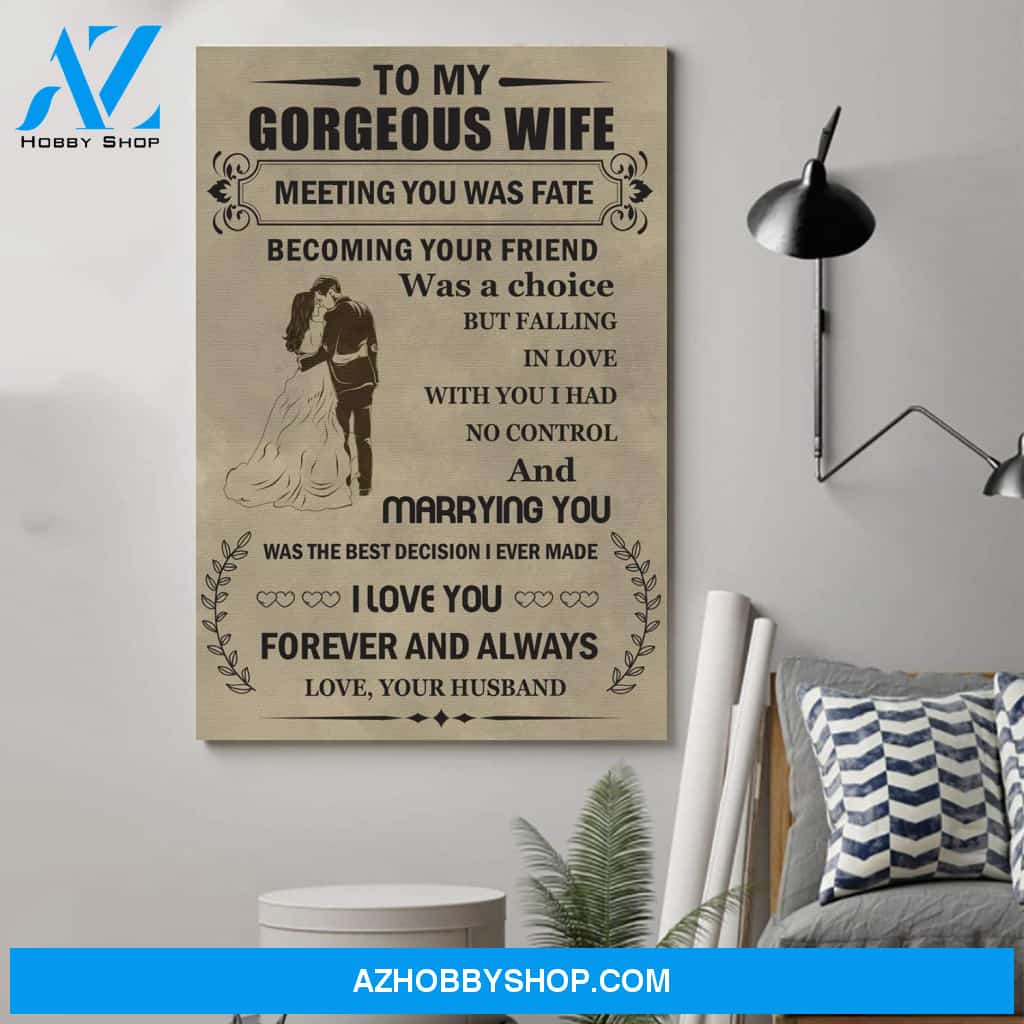 Personalized Family Poster - To My Gorgeous Wifeposters