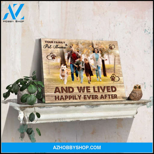 Personalized Family Wall Art New House Gift And They Lived Happily Ever After Canvas Print