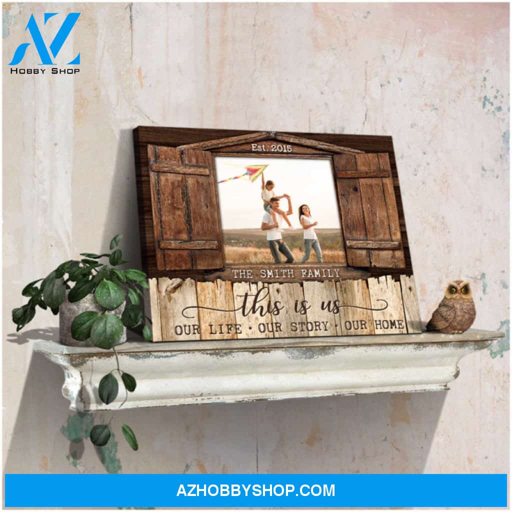 Personalized Family Wall Art Photo Gift Window This Is Us Canvas Print