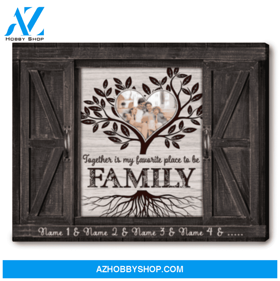 Personalized Family Wall Art With Names Wooden Window Shutters Canvas Print Ohcanvas