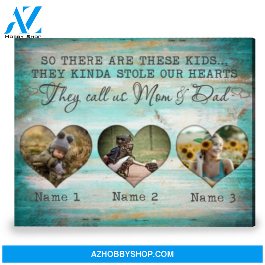 Personalized Family Wall Decor Gift For Parent Photo Canvas Print
