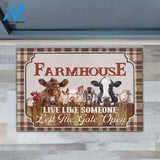 Personalized Farm Farmhouse Left Gate Open Pig and Sunflower Doormat Welcome Mat Farm Rug Farmer House Decor Entryway Decor Housewarming Gift Gift for Famer Friend for Animal Lovers