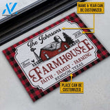 Personalized Farmhouse Faith Family Farming Custom Doormat