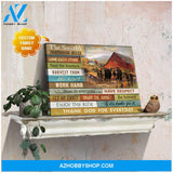 Personalized Farmhouse Rules Angus Cows Canvas Wall Art Decor