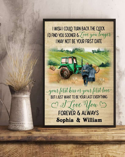 Personalized Farming I Wish I Could Turn Vertical Custom Name Vertical Poster/ Matte Canvas No Frame
