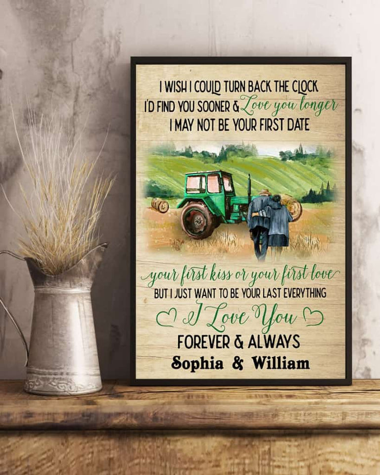 Personalized Farming I Wish I Could Turn Vertical Custom Name Vertical Poster/ Matte Canvas No Frame