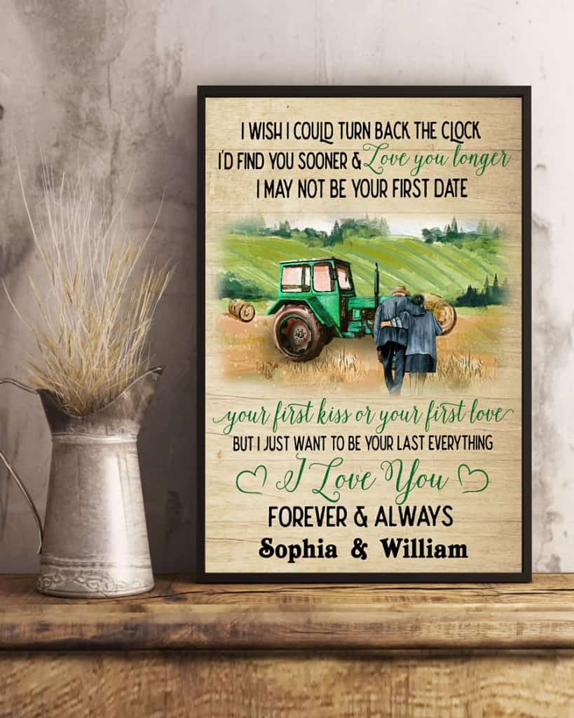Personalized Farming I Wish I Could Turn Vertical Custom Name Vertical Poster/ Matte Canvas No Frame