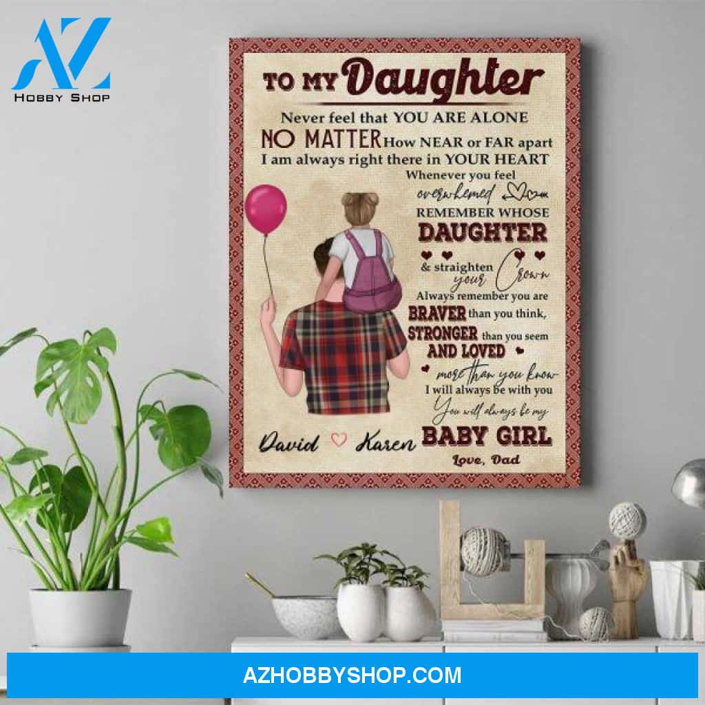 Personalized Father Daughter Canvas - Birthday Gift Ideas For Daughter - Dad And Daughter Gifts