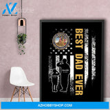 Personalized Father's Day Gift Custom Canvas Dad And Son Disabled American Veterans 1