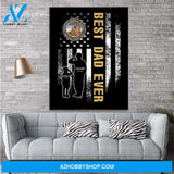 Personalized Father's Day Gift Custom Canvas Dad And Son Disabled American Veterans 1