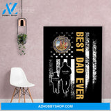 Personalized Father's Day Gift Custom Canvas Dad And Son Disabled American Veterans