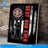 Personalized Father's Day Gift Custom Canvas Dad And Son Never Forget A Disabled Veteran 1