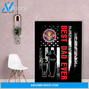 Personalized Father's Day Gift Custom Canvas Dad And Son Never Forget A Disabled Veteran 1