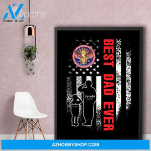 Personalized Father's Day Gift Custom Canvas Dad And Son Never Forget A Disabled Veteran 1