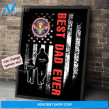 Personalized Father's Day Gift Custom Canvas Dad And Son Never Forget A Disabled Veteran