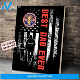 Personalized Father's Day Gift Custom Canvas Dad And Son Never Forget A Disabled Veteran