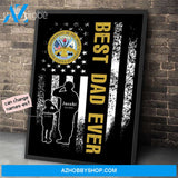 Personalized Father's Day Gift Custom Canvas Dad And Son United State Department Of The Army 1