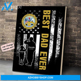 Personalized Father's Day Gift Custom Canvas Dad And Son United State Department Of The Army 1