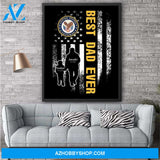 Personalized Father's Day Gift Custom Canvas Dad And Son United State Veteran