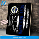 Personalized Father's Day Gift Custom Canvas Dad And Son United States Air Force Veteran