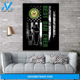 Personalized Father's Day Gift Custom Canvas Dad And Son United States Army Disabled Veteran 1