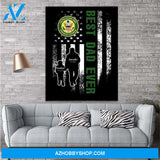 Personalized Father's Day Gift Custom Canvas Dad And Son United States Army Disabled Veteran
