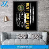 Personalized Father's Day Gift Custom Canvas Dad And Son United States Army Veteran