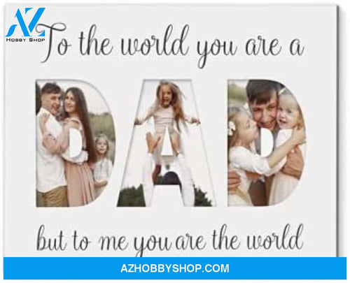Personalized Father'S Day Prints For Dad Customized Photo Collages Daddy Memories Picture Wall Art Decoration Poster Art Print
