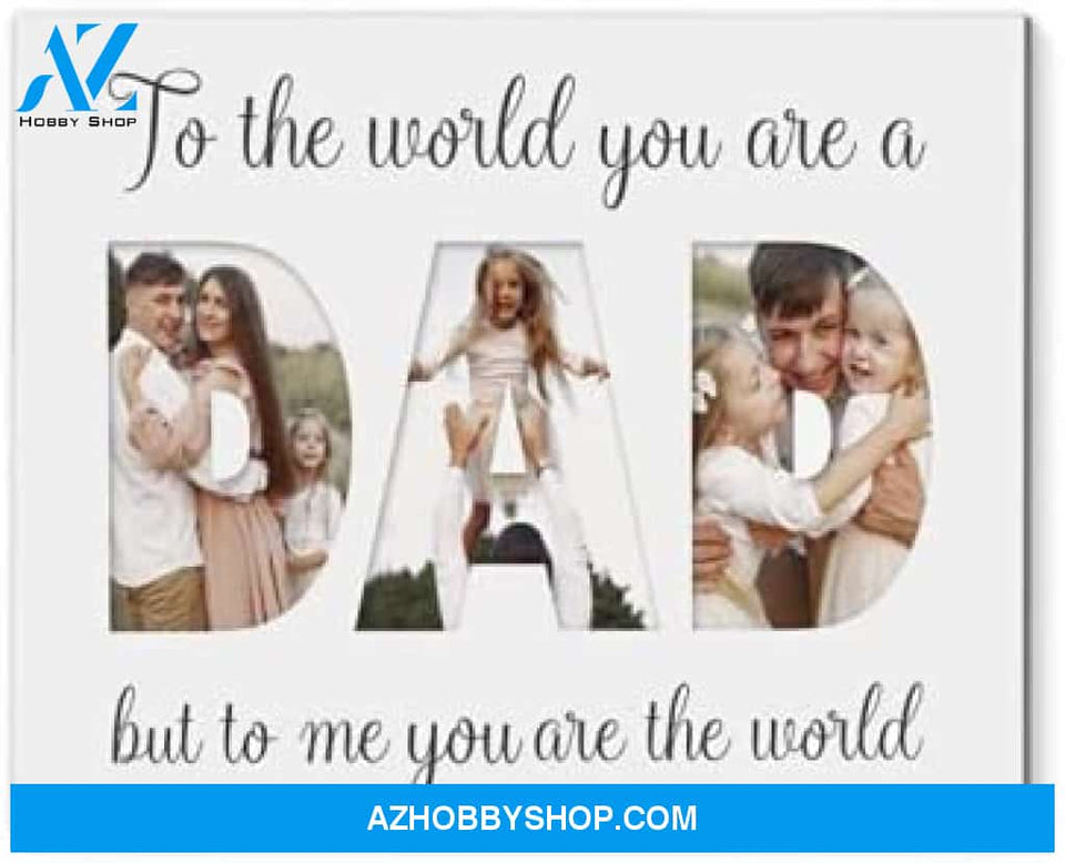 Personalized Father'S Day Prints For Dad Customized Photo Collages Daddy Memories Picture Wall Art Decoration Poster Art Print