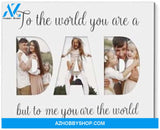 Personalized Father'S Day Prints For Dad Customized Photo Collages Daddy Memories Picture Wall Art Decoration Poster Art Print