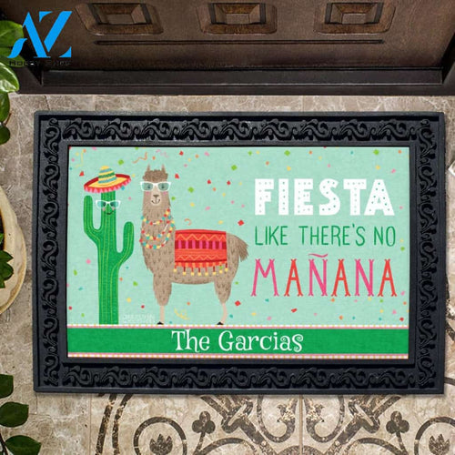 Personalized Fiesta Llama Doormat - 18" x 30"
