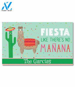 Personalized Fiesta Llama Doormat - 18" x 30"