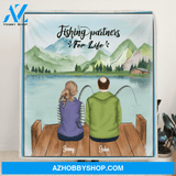 Personalized Fishing Couple Fleece Blanket - Couple Man & Woman - Best Gift For Couple - Fishing Partners For Life - C7TBRQ