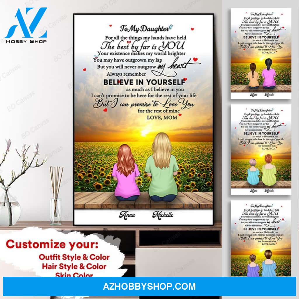 Personalized Framed Canvas - To My Daughter - From Mom - CMD01