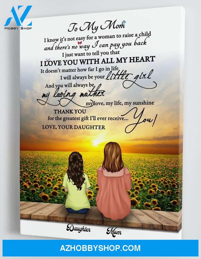 Personalized Framed Canvas - To My Mom - From Daughter - Mother's Day Gift CDM01