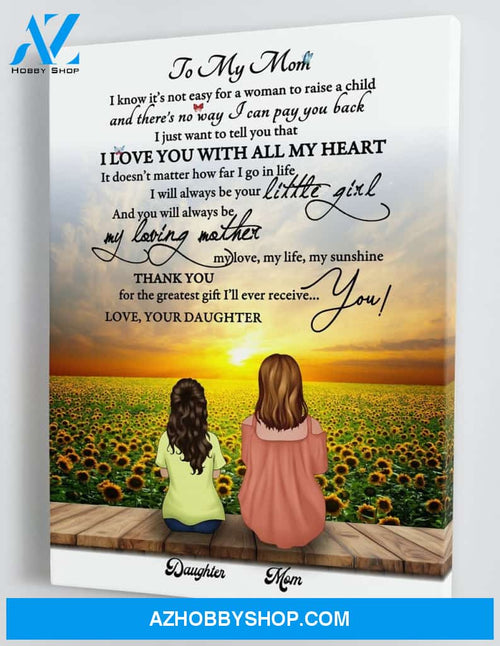 Personalized Framed Canvas - To My Mom - From Daughter - Mother's Day Gift CDM01