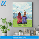 Personalized Friends Wall Art - Bff Birthday Gifts Ideas - Up To 4 Girls